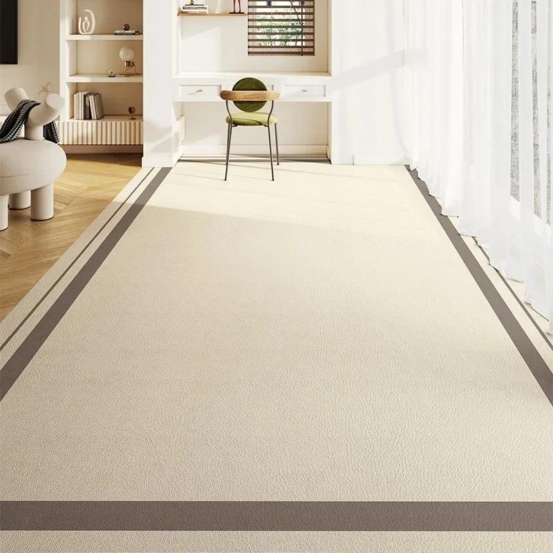 Балкон Водонепроницаемый Ковер ПВХ Кожа Противоскользящий Напольный Коврик Большой Размер Минималистичный Стиль Домашнее Украшение Ковер Кухонные Ковры