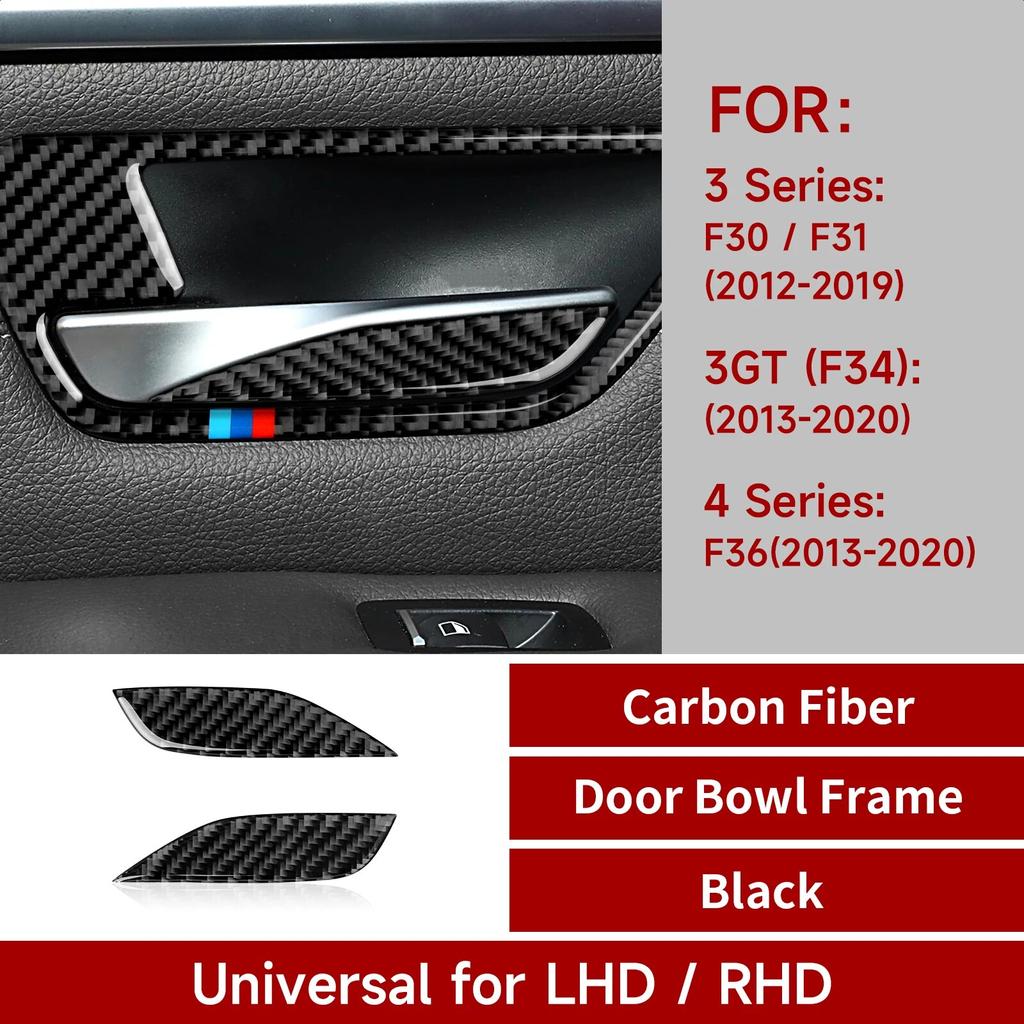 Наклейка на дверную чашу автомобиля, дверные ручки, наклейка из углеродного волокна для BMW F30 F31 F34 3GT F32 F33 F36 3 4 Series 2013-аксессуары