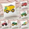 Cartoon Engineering Vehicle Decorative Pillowcase Car Ornaments Office Living Room Sofa Home Pillowcase