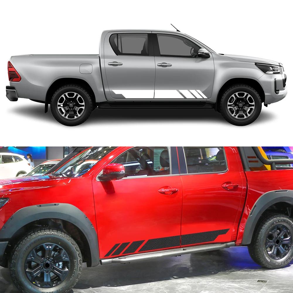 2 шт. наклейки на боковую дверь пикапа для Toyota Hilux SR5 SR GR 2005 AN10 AN20 AN30 виниловые наклейки для стайлинга автомобиля автоаксессуары