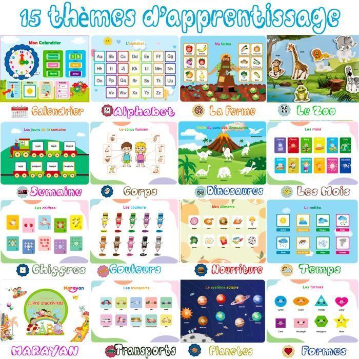 Jouet Enfant - MARAYAN - Busy Board - Jeu Éducatif - Apprentissage Alphabet - Motricité 3-5 Ans