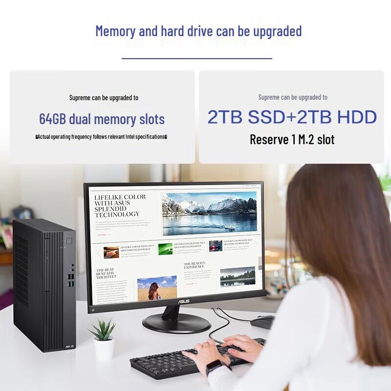 ASUS S501SER Commercial Desktop PC with 23.8-inch Monitor (CN version)