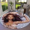 Круглый ковер Beyonce, Ковер для гостиной, спальни, дивана, игровой комнаты, Декор, Нескользящий коврик для пола