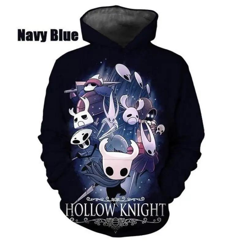Толстовка Hollow Knight для мужчин и женщин, модная повседневная 3D-свитшот, толстовка, уличная одежда, с длинным рукавом, большие размеры, мужские толстовки
