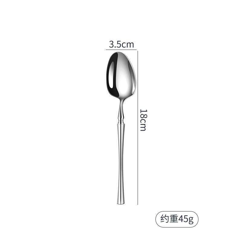 304 Stainless Steel Small Waist Knife, Fork and Spoon Thickened Bright High-end Western Food Steak Knife, Fork and Spoon Tableware Set