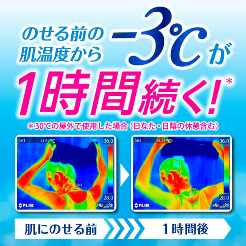 [.co.jp Only] [Bulk Purchase] Can Also Be Used To Prevent Heatstroke! Biore Cold Towel Set of 3 (set of 5 X 3) Unscented