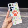Чехол для телефона с отпечатками лап животных и существами для Samsung Galaxy S26 S25 S24 S23 S22 S21 S20 FE Plus Прозрачная TPU Защитная крышка