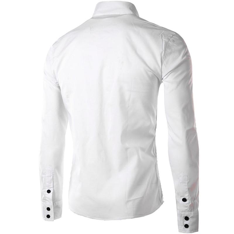 Модная мужская рубашка с длинным рукавом Camisa Masculina, мужская приталенная дизайнерская формальная повседневная брендовая мужская классическая рубашка, размер M-4XL