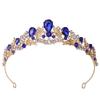 Zuangang New Korean Bridal Headwear Alloy Rhinestone Leaf Small Crown Wedding Dress Accessories