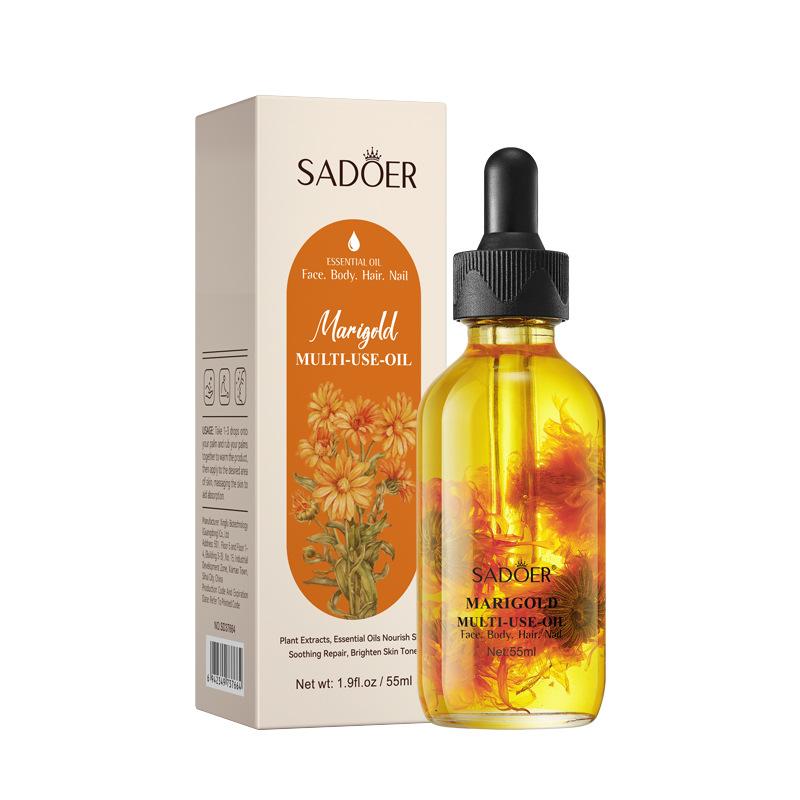 Роскошное сухоцветное розовое многофункциональное массажное масло 55 мл для питания тела с эфирными маслами