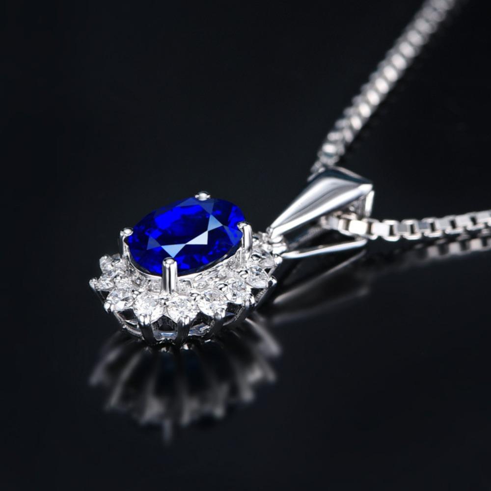 Fashionable Ruby Necklace for Women Princess Wedding Pendant Elegant Collarbone Chain