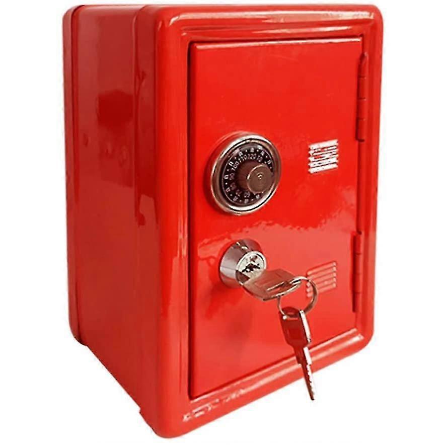 Metal Safe Box Kids Piggy Bank Safe Saving Box Locking Money Box Money Storage Box Desktop Money Pot for Kids Children