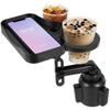 Car Cup Holder Expander Attachable Meal Tray Expanded Table Desk 360 Rotatable Car Mount Cup Table Organizer Auto Car Food Tray