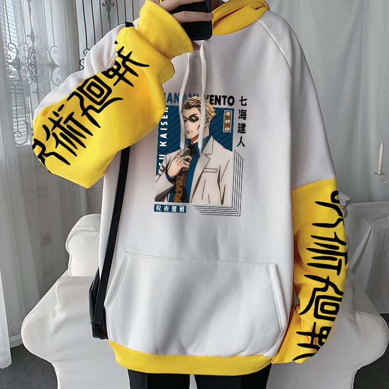 Аниме дзюдзюцу кайсэн нанами кэнто косплей одежда женская толстовка с капюшоном зимняя повседневная мужская одежда в стиле харадзюку свободного покроя толстовка с капюшоном