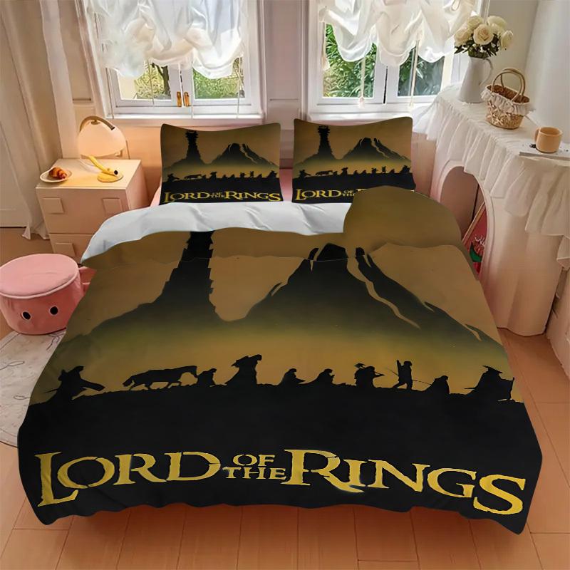 3pcs Lord of the Rings Duvet Cover Set, 1 Duvet Cover + 2 Pillowcases (No Insert), High-Definition Print for All Seasons,Durable yy251103038