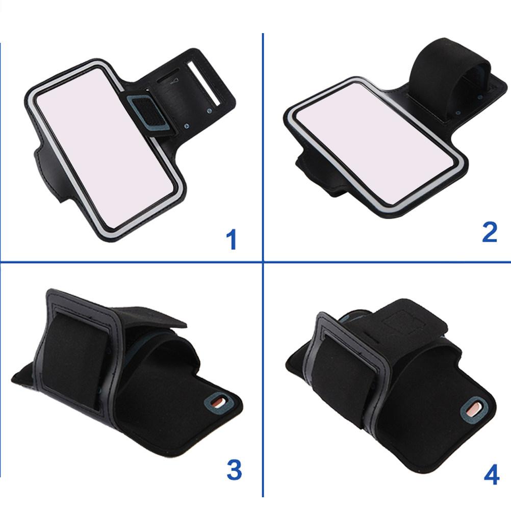 Mobile Phone Arm Band Neoprene Outdoor Sports Running Bag Adjustable Strap Storage Bag Green Charging Headphones Port Touchable 6