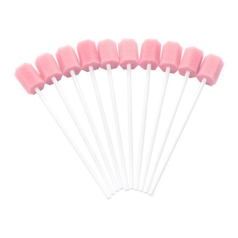 100 Pcs Disposable Oral Care Sponge Swab Tooth Cleaning Mouth Swabs With Stick Sponge Head Cleaning Cleaner Swab