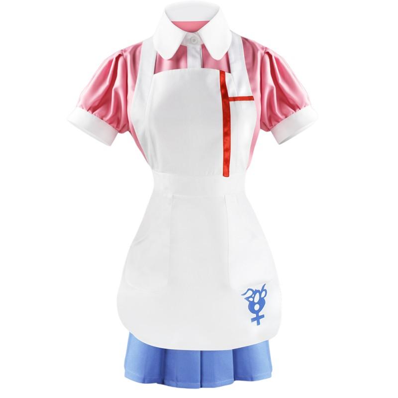 Аниме игра Danganronpa Mikan Tsumiki, женское платье для косплея, униформа горничной, полный комплект, карнавальные костюмы на Хэллоуин