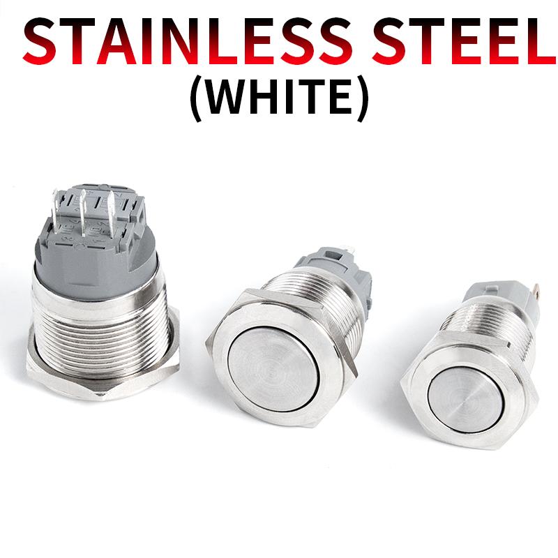 12/16/19/22/25/30/40mm Waterproof Metal Push Button Switch NO LED Light Momentary Latching Car Engine Power Switch 1NO1NC Switches4