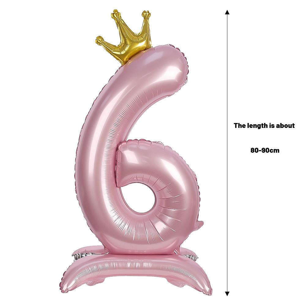 42-дюймовый декоративный розовый алюминиевый фольгированный цифровой воздушный шар с цифрой для украшения дня рождения, принадлежности для девочек на день рождения