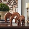 Desktop Decoration Handmade Solid Wood Material Cartoon Animal Shape American Home Decoration Simple Modern Suitable Living Room