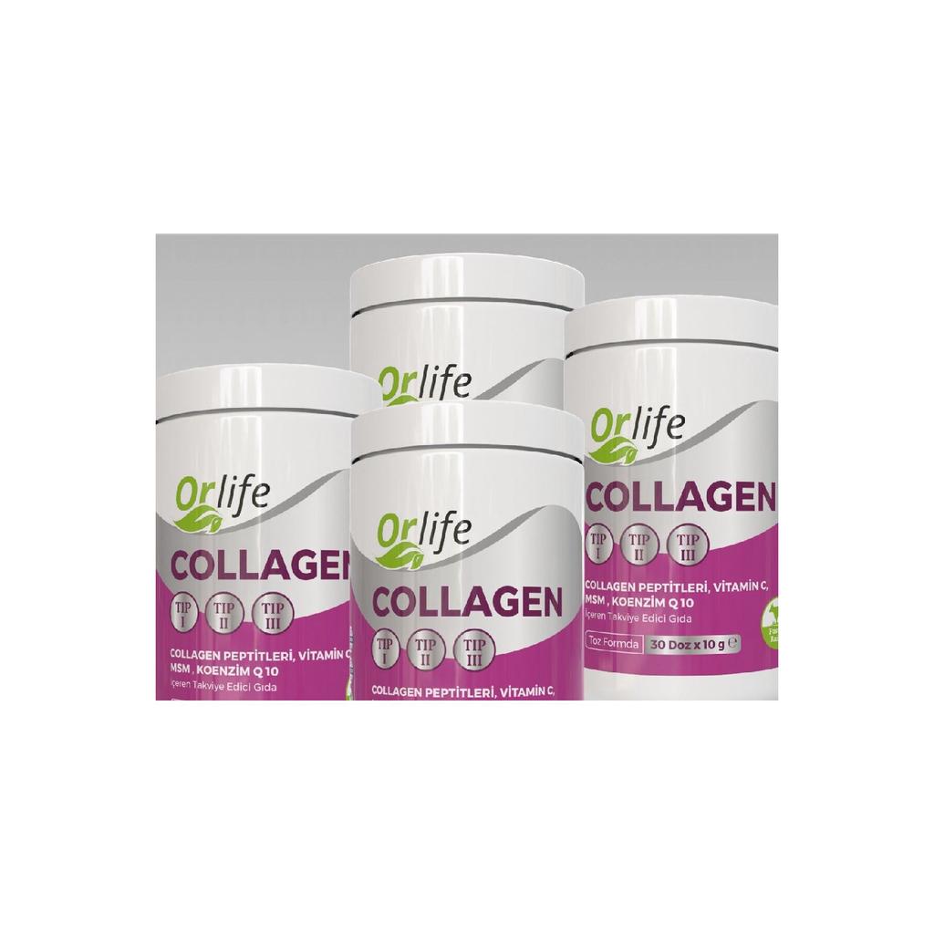 Collagen Type 1 -ip 2 -type 3 Peptides, Vitamin C, Msm, Coenzyme Q10, Glutathione, D3 K2 Powder 300 Gr