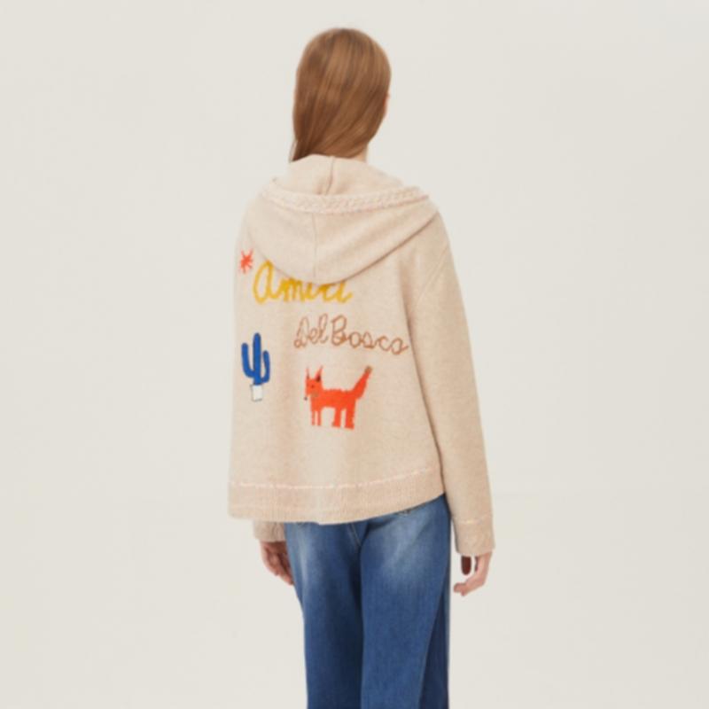  Benetton Benetton Button Hooded Knit Cardigan Bakca9461 Be