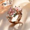 Flexible Size Ring Lightweight Alloy Finger Ring, Butterfly Flower Shape Adjustable Opening Daily Wear Design Band for Date Party