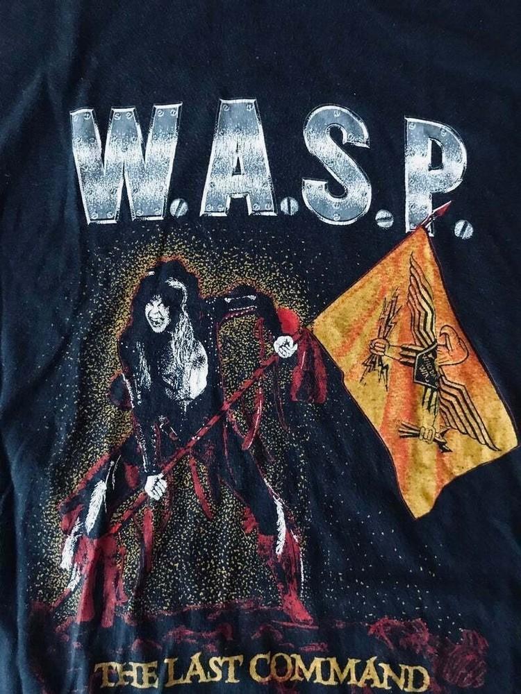 WASP 1985 тур Репринт Хлопок Черный Унисекс Все Размеры 15D556 Унисекс Футболка