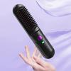 Беспроводной выпрямитель для волос, щетка с 2 регулируемыми температурами, быстрый нагрев, USB-зарядка, портативная горячая щетка с отрицательными ионами, электрическая расческа для укладки вьющихся волос