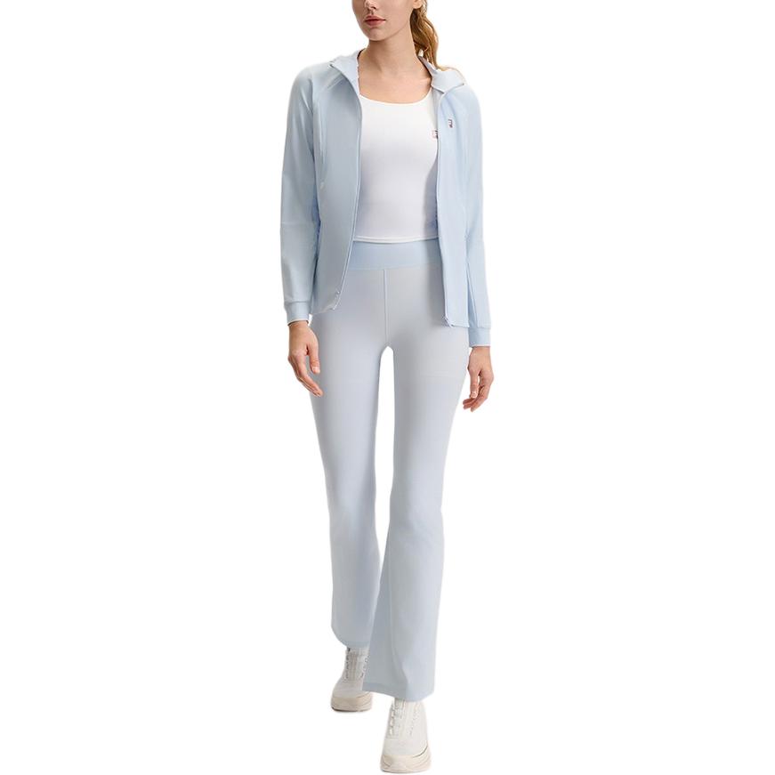 Fila Фитнес Лого Вязаная Толстовка с Капюшоном и Длинным Рукавом Женские куртки Небесно-Голубой A11W521503F-LB