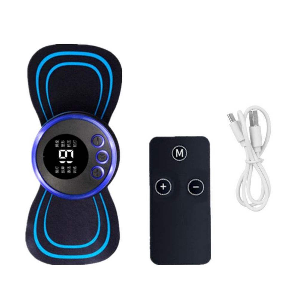 EMS Electric Neck Massager 8 Mode 19 Gears Tens Pulsed Therapy Instrument Portable Cervical Spine Massage Back Massage Muscle Stimulator Pain Relief