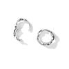 S999 Pure Silver Möbius Loop Twisted Hoop Earrings - Simple, Stylish Wavy Ear Cuffs
