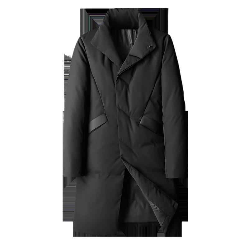 Мужское пуховое пальто средней длины, утолщенное, модное, со стойкой, зимнее, новое