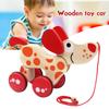 Cartoon Tractors Animals Toy Wooden Pull Toy Kids Intelligence Educational Toys Swinging Little Crocodile Selected Wood