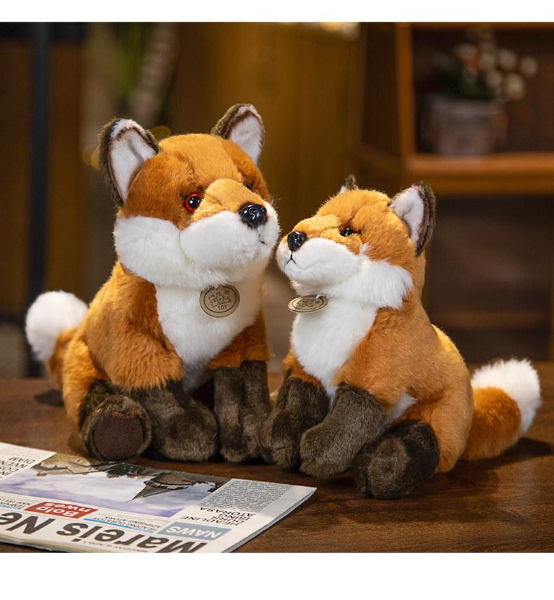 Fox simulation ornaments gift plush animal plush toy doll doll comfort sleeping gift