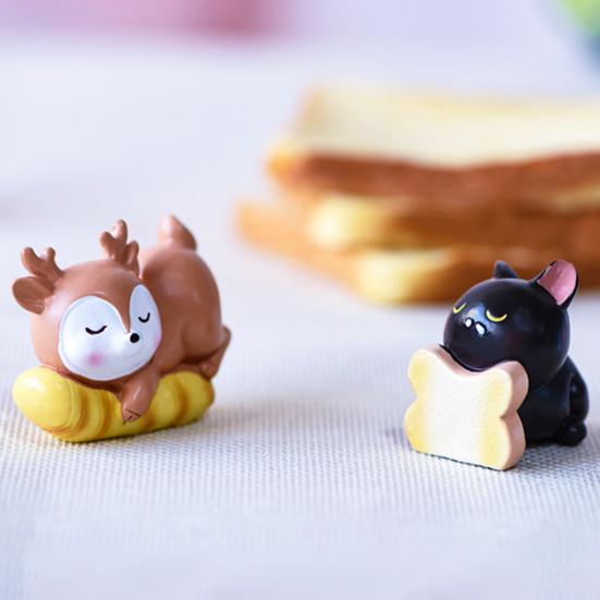 Фигурка из смолы, нежное животное, кошка, мультяшное литье, милая маленькая статуя собаки, праздничные принадлежности