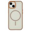 For iPhone 14 Plus Magnetic Case Skin Touch TPU+PC Phone Back Cover