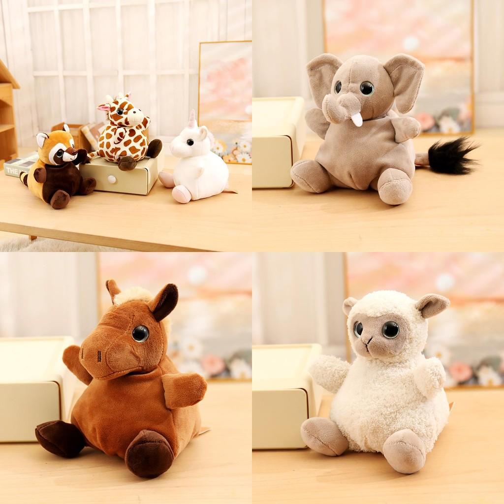 Animal Toy Panda Bag Pendant Unicorn Pony Plush Doll Elephant Key Chain Gifts