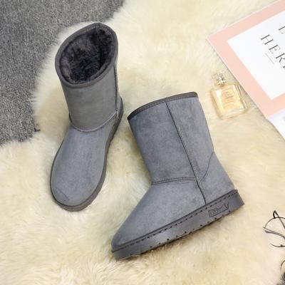 FGHJ Зимние зимние сапоги, базовые модели для пар, большие размеры, нескользящие высокие хлопковые сапоги