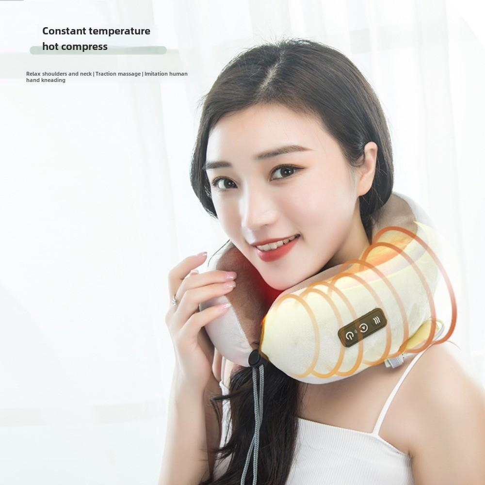 Convenient Multi-purpose UC Type Pillow Electric Cervical Spine Kneading Vibration Shoulder and Neck Massager
