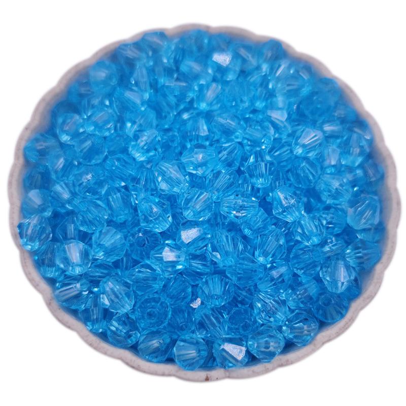 Творческие двухконусные свободные бусины 20-200 шт 5-8 мм акриловые прозрачные для изготовления ювелирных изделий своими руками граненые принадлежности