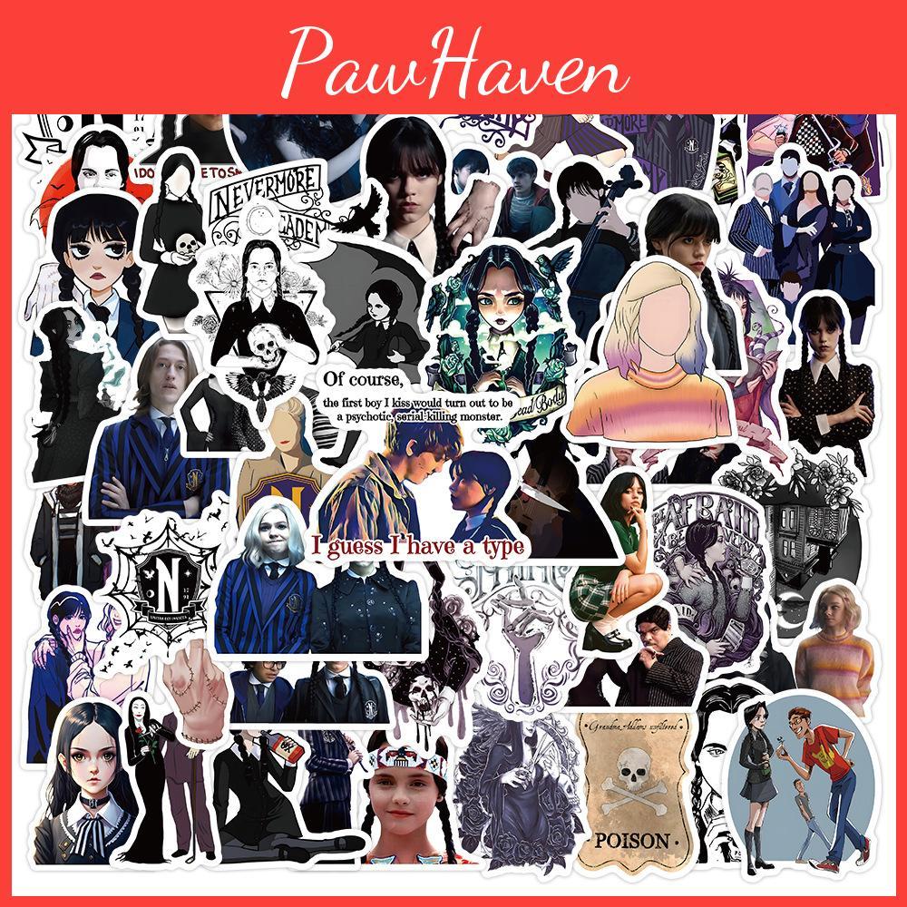 Addams 50100pcs The Family Stickers Waterproof Reusable Gift Decor