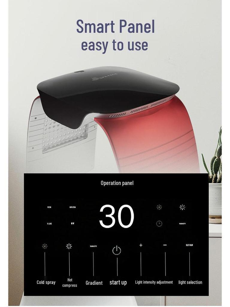 Foldable 7-Color LED Spray Spectrometer: Reduces Acne, Moisturizes, Whitens, and Tightens Pores