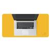Leather Double-Sided Mouse Pad, 800MM*400MM*1.8MM, Laptop Desk Pad, Keyboard Mat for Office And Gaming, Desk Pad P87 Yellow + Royal Blue