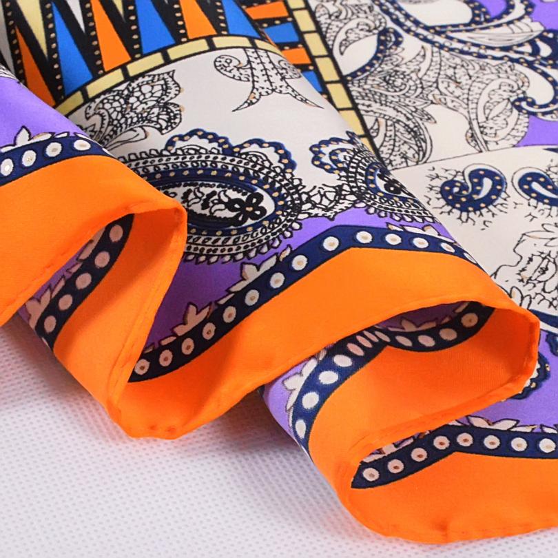 High Quality Silk Scarf Printed New Arrival Women Accessories 90*90cm Square Scarves Wraps Golden-plating Design Scarfs