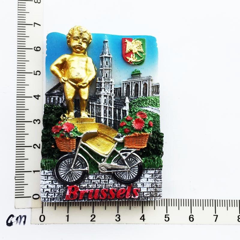 Бельгия Магнит на холодильник из смолы Гент Монс Магниты на холодильник 3D Наклейки Магнитные магниты Декор Брюгге Брюссель Туристический сувенир