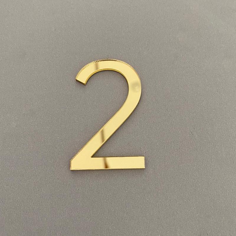 1PC Self Adhesive Door Number Acrylic Plate Address Plaque Mailbox Sign Sticker House Number