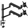 LOE Dual Monitor Arm Display Gas Spring Type Vertical Top and Bottom 2 Screens Long Type LOLL2 Pro Black