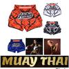 Marble Muay Thai Kickboxing Shorts Pants Boxing MMA UFC Martial Arts Fight Unisex Men Women Kid Quick Dry Print Elastic High Waist Polyester Training